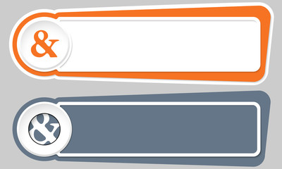 Obraz premium Abstract buttons for your text and ampersand