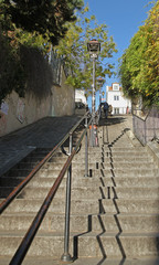 Escalier à Montmartre à Paris