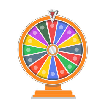 Wheel of fortune flat design template