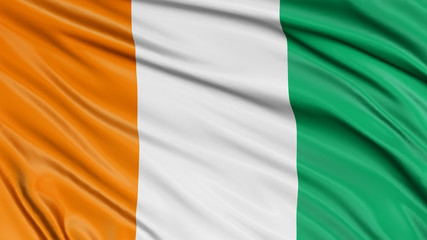 3D Cote d'ivoire flag