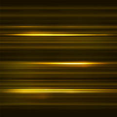 Abstract background. Motion yellow and gold horizontal lines. Ve