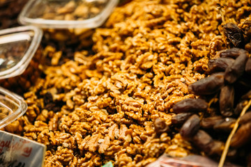 Nuts at local grocery market.