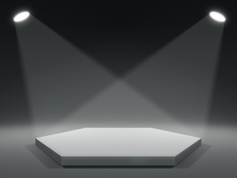 Pentagan shape stage