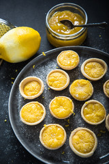 Portugese mini lemon custard tarts