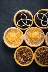 Homemade and hand decorated artisan tarts
