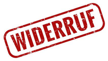 Widerruf Stempel rot