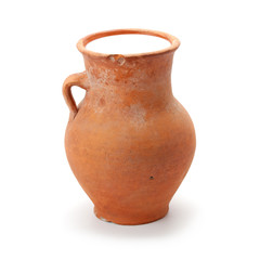 Clay jug with milk