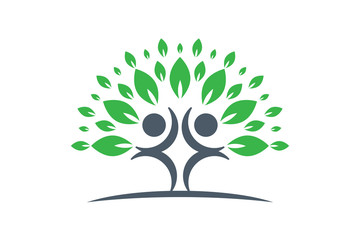 Obraz premium Vector Human Tree Concept