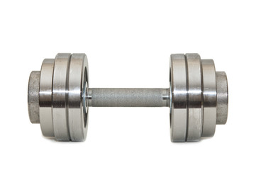 Large  dumbbell on a white background