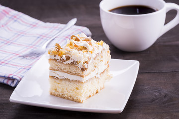 homemande cake amd coffee