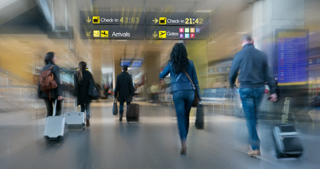 Airline Passengers inside an Airport. © Robert Wilson