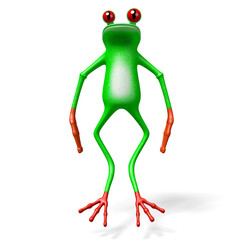 3D frog jumping