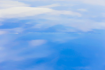 View on sky over clouds