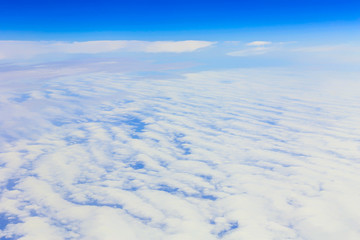 View on sky above clouds