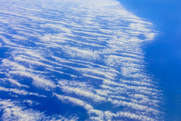 View on sky over clouds