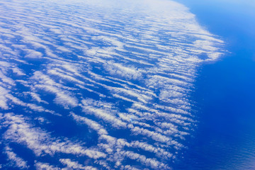 View on sky over clouds