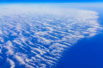 View on sky above clouds