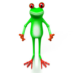 3D frog - give concept