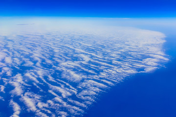 View on sky above clouds