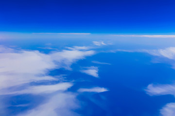 View on sky above clouds