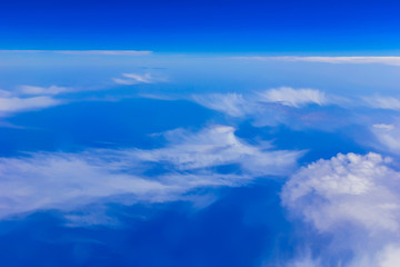 View on sky above clouds