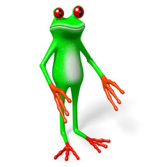 3D frog - holding concept