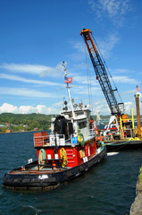 Naklejka premium Army Corps of Engineers Tug Boat