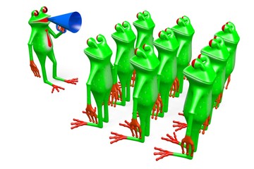3D frog - public speaker concept