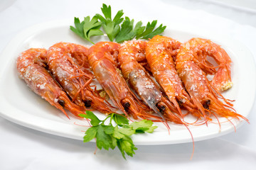 Gambas a la plancha