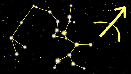 Fototapeta premium Sagitarius constellation