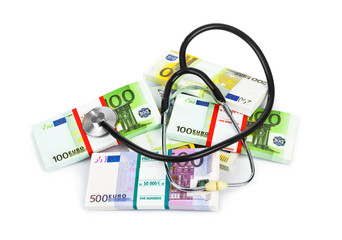 Stethoscope and money