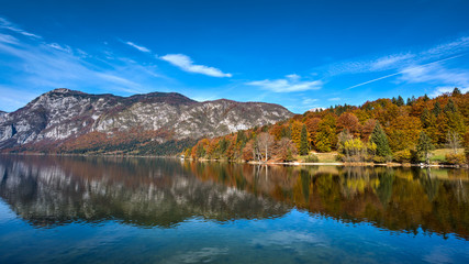 Mountain Lake in Autumn - Lake Bohinj
