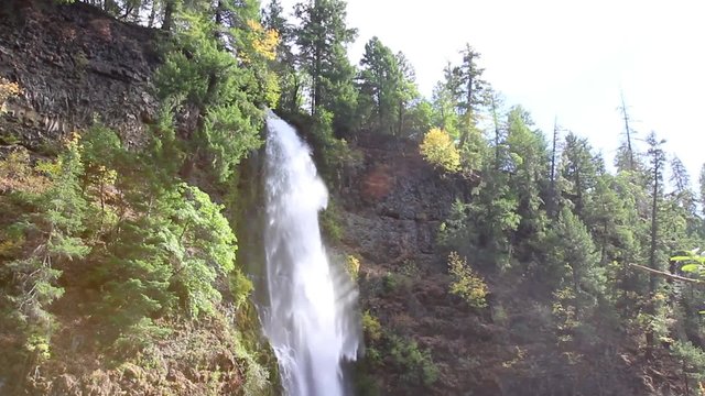 Powerful and beautiful water fall in Prospect, Oregon