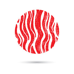 Hand drawn scribble marble circle, vector logo design element