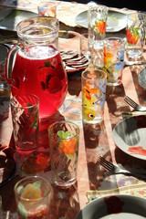table is ready to receive the guests