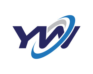 YW Letter Swoosh Wave Logo