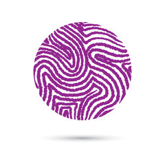 Hand drawn scribble marble circle, vector logo design element