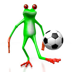 3D frog - soccer concept