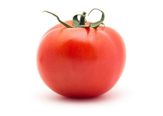 fresh red tomato isolated on white background