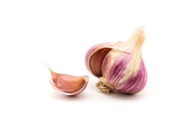 garlic isolated on white background