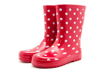 Gumboots. Isolated on white.