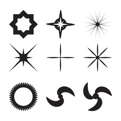 Sparkles icon set, vector collection eps10.