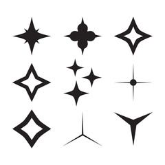 Sparkles icon set, vector collection eps10.