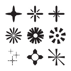 Sparkles icon set, vector collection eps10.