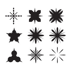 Sparkles and Starbursts set, star icons and logo collection.