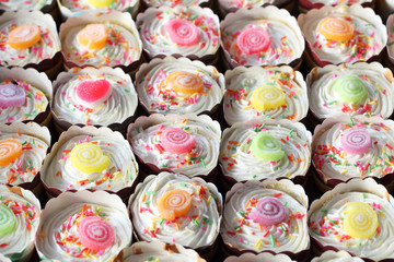 colorful cupcakes