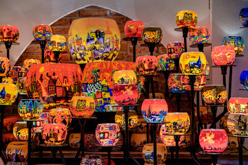 Naklejka premium Candle holders at the Christmas market, Vienna.