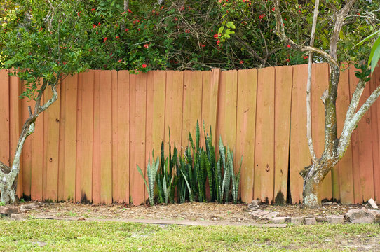 old stockade fence