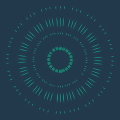 Hipster vintage sunburst. Series on dark background.