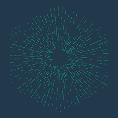 Obraz premium Retro Sun burst shape. Vintage logo, identity, label, badge and object. Sun ray frame vector design element.